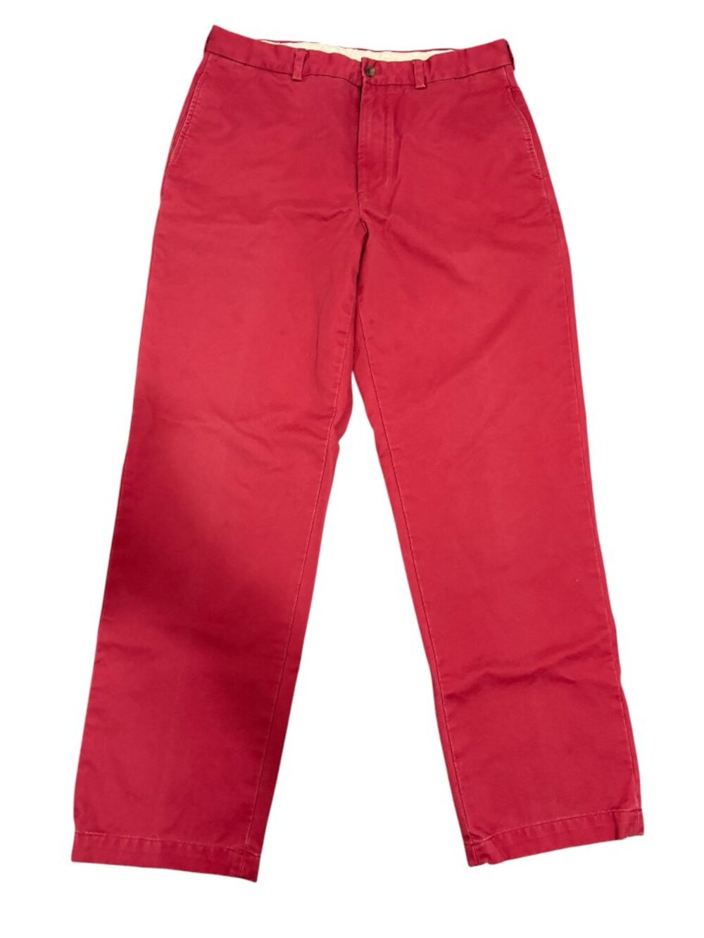Brooks Brothers 346 Chino Pants Mens 36x34 Light Coral Straight Flat Front